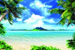 картинки природа,остров море пальмы