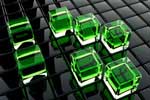 Трехмерная графика,3D картинки,3д стеклянные зеленые шары