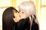 Картинки аниме,девушки поцелуй
