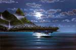 картинки пейзажи,ночь луна кит