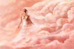 Картинки девушки,розовые облака