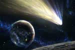 Картинки космос,хвост кометы