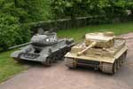 картинки оружие,танки т-34 и тигр