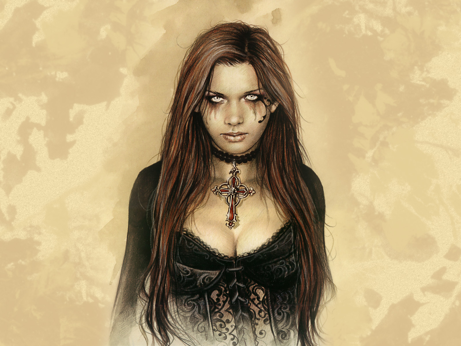Девушка вампир арт